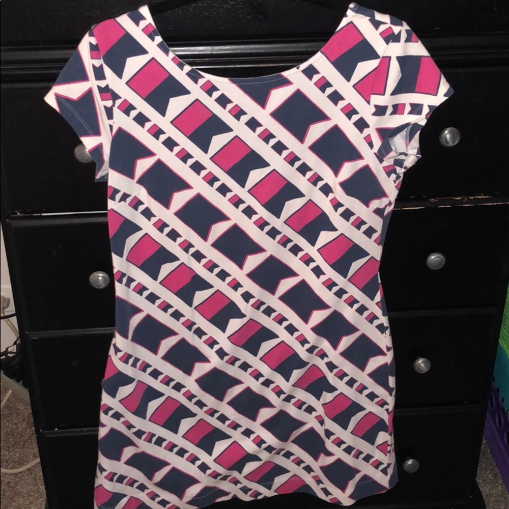 Malabar Bay Nautical Cotton Shift Dress Sz Large